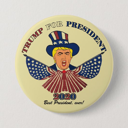 Trump叔父さん 缶バッジ (正面)