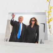 Trump大統領及び最初女性 カード (黄色い花)