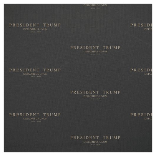 Trump大統領。 Deploribus Unum. ファブリック (見本)