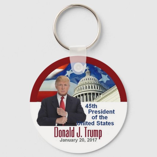 TRUMP就任式キーチェーン キーホルダー (正面)