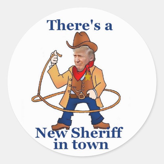 TRUMP就任式ステッカー ラウンドシール (正面)