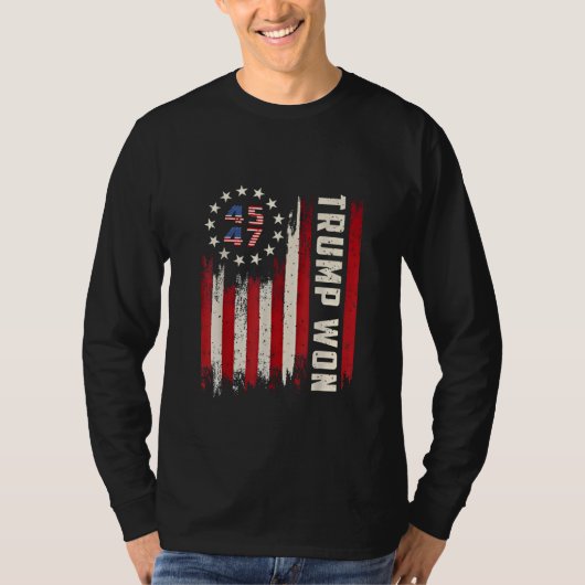 TRUMP就任式 アメリカ国旗 Tシャツ (正面)