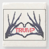 "TRUMP" ドクロハンド コースター (大理石) (正面)