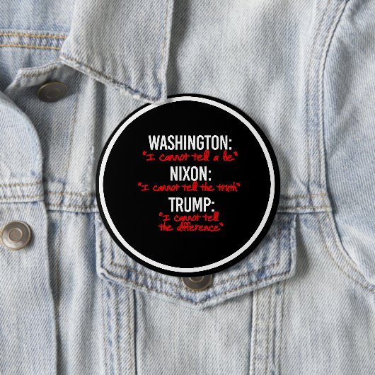 TRUMP – 私は真実の違いを言うことができない 缶バッジ (インサイチュ)