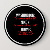 TRUMP – 私は真実の違いを言うことができない 缶バッジ (正面)