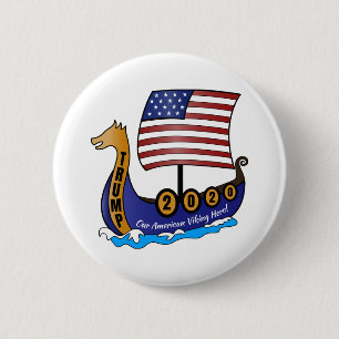 Trump 2020バイキング出荷ロゴ 缶バッジ
