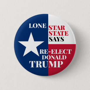 Trump 2020用Lone Star州 缶バッジ