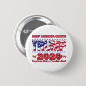 TRUMP-2020-保 – アメリカ – 素晴らしTrump-45 缶バッジ (正面&裏面)