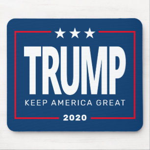 Trump 2020 保 America 素晴らし -青い赤 マウスパッド