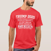 Trump 2020 Covid-19 Problems Virtual Convention（Tr Tシャツ (正面)