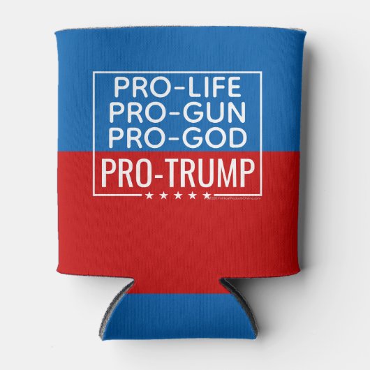 Trump 2020 Pro-Life Pro-God 缶クーラー (正面)