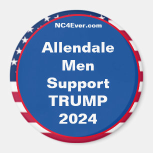 TRUMP 2024をサポートするAllendale男性 マグネット