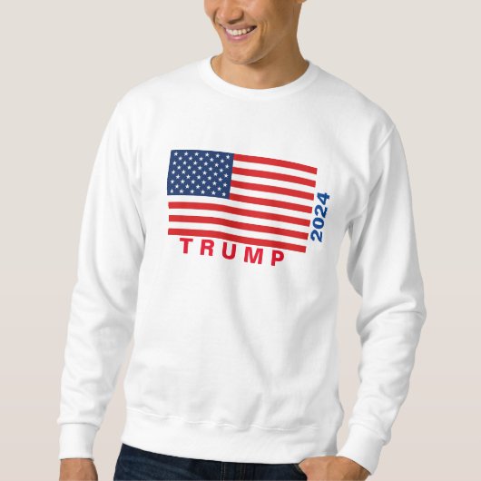 TRUMP 2024ベーシックSweatshirt （白） スウェットシャツ (正面)