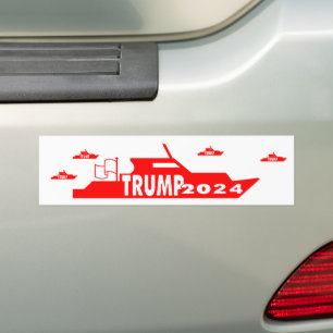 TRUMP 2024ボート バンパーステッカー