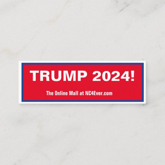 TRUMP 2024ミニ名刺 スキニー名刺 (裏面)