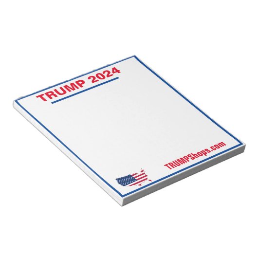 TRUMP 2024メモ帳 ノートパッド (アングル)