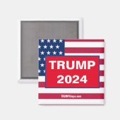 TRUMP 2024レッドマグネット マグネット (正面/裏面)