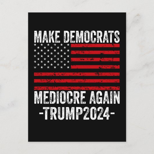 TRUMP 2024 再び民主党を平凡に インビテーションポストカード (正面)