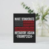 TRUMP 2024 再び民主党を平凡に インビテーションポストカード (スタンド正面)