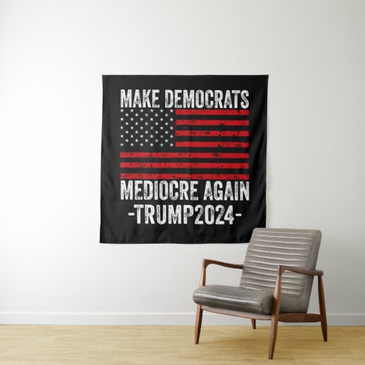 TRUMP 2024 再び民主党を平凡に タペストリー (インサイチュ)