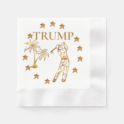 TRUMP 2024 縁ありカクテルナプキン (正面)