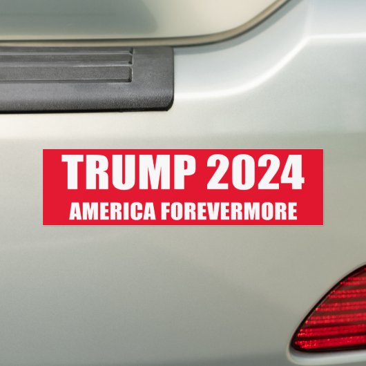 TRUMP 2024 - AMERICA FOREVERMORE バンパーステッカー (車上)