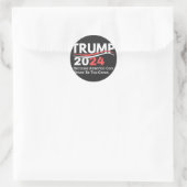 trump 2024 bumper ラウンドシール (バッグ)