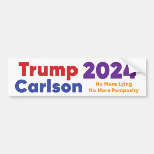 Trump 2024 Bumper Stecker with Tucker Carlson(Trum バンパーステッカー