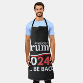 TRUMP 2024 - I'LL BE BACK! エプロン (着用した状態)