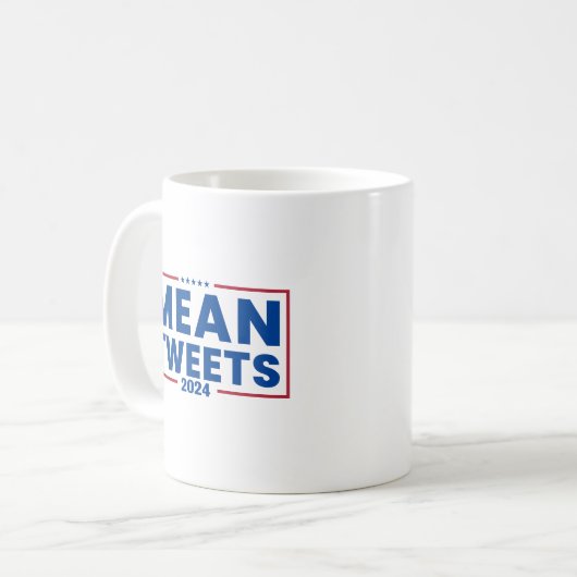 Trump 2024 Mean Tweetsフード付きスウェットシャツ コーヒーマグカップ (正面左)