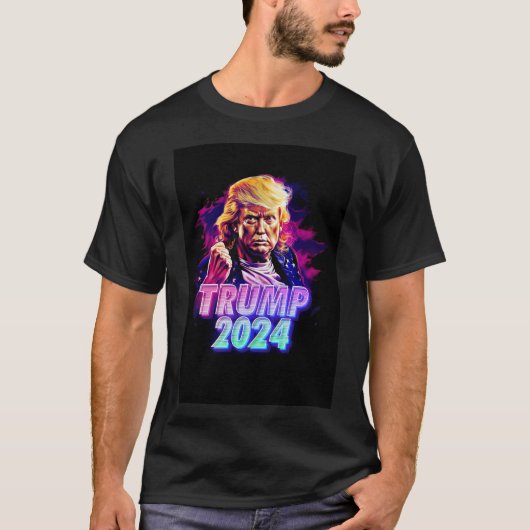 Trump 2024 - miami vice tシャツ (正面)