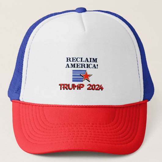 Trump 2024 Reclaim America Trucker Hat キャップ (正面)
