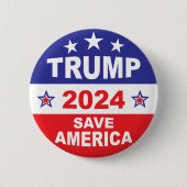 TRUMP 2024 SAVE AMERICA 缶バッジ (正面)