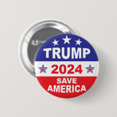 TRUMP 2024 SAVE AMERICA 缶バッジ (正面&裏面)