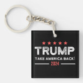 Trump 2024 Take America Back キーホルダー (正面)