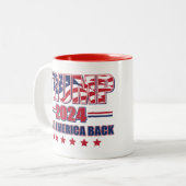 Trump-2024-Take-America-Back ツートーンマグカップ (正面左)