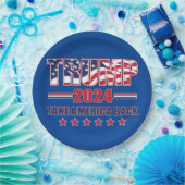 Trump 2024 Take America Back（トランプ2024、アメリカを取り戻す） ペーパープレート (パーティー)