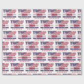 Trump 2024 Take America Back（トランプ2024、アメリカを取り戻す） ラッピングペーパー (フラット)