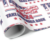 Trump 2024 Take America Back（トランプ2024、アメリカを取り戻す） ラッピングペーパー (ロールコーナー)