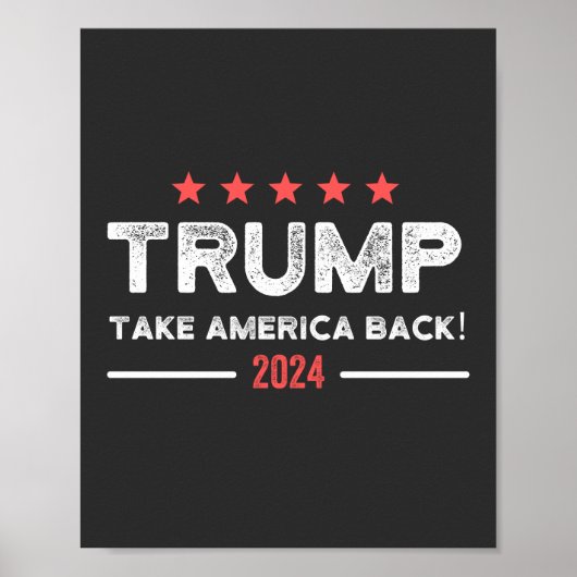 Trump 2024 Take America Back ポスター (正面)
