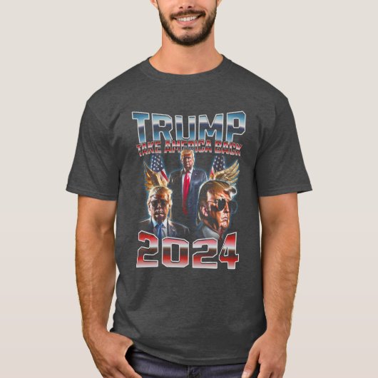 Trump - 2024 Take America Back! Tシャツ (正面)