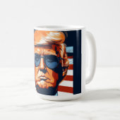 Trump 2024 - USA - Make America Great Again コーヒーマグカップ (正面右)