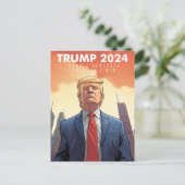 Trump 2024 - USA - Make America Great Again - Come ポストカード (スタンド正面)