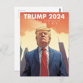 Trump 2024 - USA - Make America Great Again - Come ポストカード (正面/裏面)