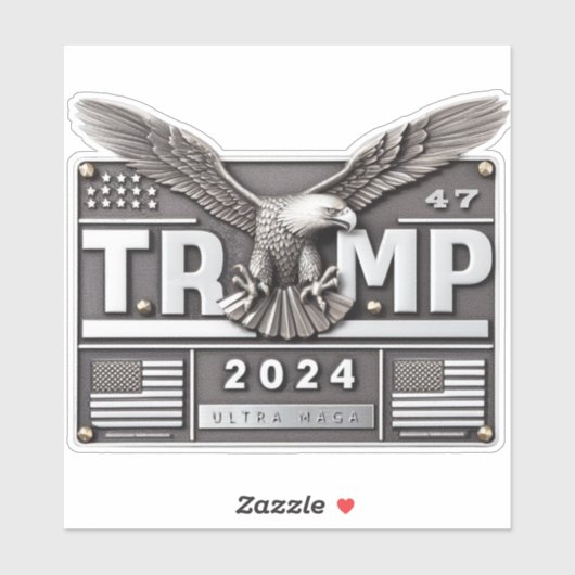 TRUMP 2024 with an Eagle シール (シート)