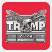 TRUMP 2024 with an Eagle スクエアシール (正面)