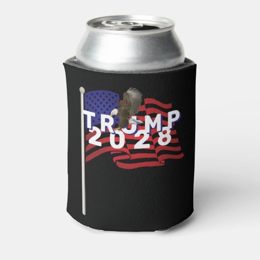 Trump 2028 Flag and Bald Eagle 缶クーラー (缶裏面)