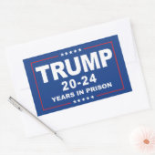TRUMP 20 - 24刑務所での年 – アンチ – トランプ 長方形シール (封筒)