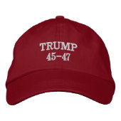 Trump 45-47 刺繍入りキャップ (正面)
