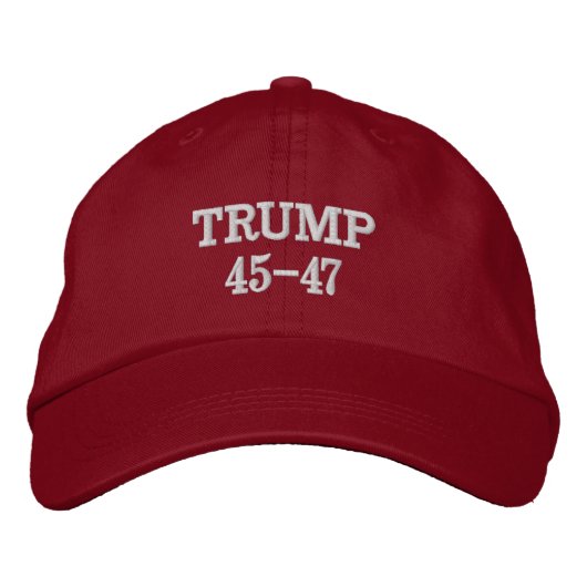 Trump 45-47 刺繍入りキャップ (正面)